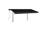 vidaXL 3070239 Manual Retractable Awning With Posts 4.5x3.5 M Anthracite vidaXL 3070239 Manual Retractable Awning With Posts 4.5x3.5 M Anthracite