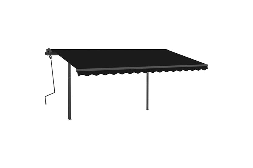 vidaXL 3070239 Manual Retractable Awning With Posts 4.5x3.5 M Anthracite vidaXL 3070239 Manual Retractable Awning With Posts 4.5x3.5 M Anthracite
