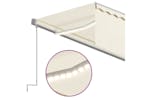 vidaXL 3069482 Manual Retractable Awning With Blind&led 6x3m Cream vidaXL 3069482 Manual Retractable Awning With Blind&led 6x3m Cream