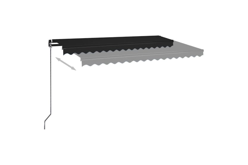 vidaXL 3069184 Manual Retractable Awning With Led 400x350cm Anthracite vidaXL 3069184 Manual Retractable Awning With Led 400x350cm Anthracite