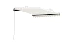 vidaXL 3055185 Manual Retractable Awning 300x250cm Cream vidaXL 3055185 Manual Retractable Awning 300x250cm Cream