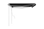 vidaXL 3070019 Manual Retractable Awning With Posts 4x3.5 M Anthracite vidaXL 3070019 Manual Retractable Awning With Posts 4x3.5 M Anthracite