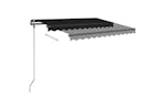 vidaXL 3070119 Manual Retractable Awning With Posts 3.5x2.5 M Anthracite vidaXL 3070119 Manual Retractable Awning With Posts 3.5x2.5 M Anthracite