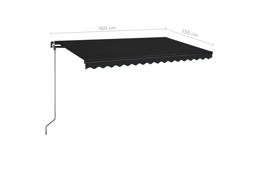 vidaXL 3069184 Manual Retractable Awning With Led 400x350cm Anthracite vidaXL 3069184 Manual Retractable Awning With Led 400x350cm Anthracite