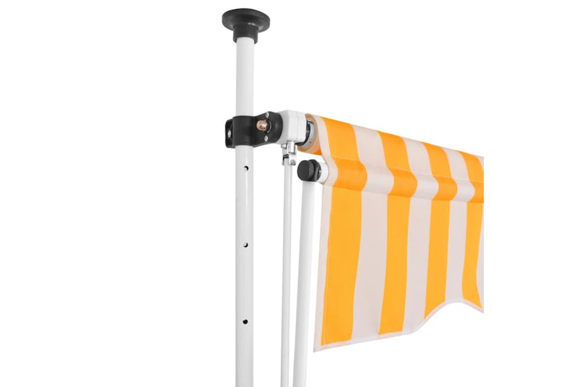vidaXL 43232 Manual Retractable Awning 200cm Orange And White Stripes vidaXL 43232 Manual Retractable Awning 200cm Orange And White Stripes