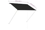 vidaXL 145891 Retractable Awning 100x150cm Anthracite vidaXL 145891 Retractable Awning 100x150cm Anthracite