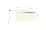 vidaXL 3069397 Manual Retractable Awning With Blind 3.5x2.5m Cream vidaXL 3069397 Manual Retractable Awning With Blind 3.5x2.5m Cream