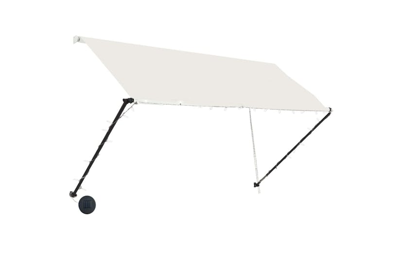 vidaXL 145924 Retractable Awning With Led 250x150cm Cream vidaXL 145924 Retractable Awning With Led 250x150cm Cream