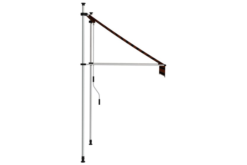 vidaXL 145834 Manual Retractable Awning 100cm Orange And Brown vidaXL 145834 Manual Retractable Awning 100cm Orange And Brown