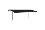 vidaXL 3070119 Manual Retractable Awning With Posts 3.5x2.5 M Anthracite vidaXL 3070119 Manual Retractable Awning With Posts 3.5x2.5 M Anthracite