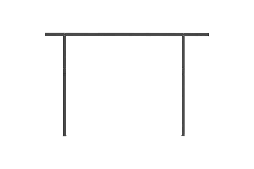vidaXL 3070239 Manual Retractable Awning With Posts 4.5x3.5 M Anthracite vidaXL 3070239 Manual Retractable Awning With Posts 4.5x3.5 M Anthracite