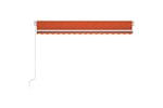 vidaXL 3068980 Manual Retractable Awning 400x350cm Orange And Brown vidaXL 3068980 Manual Retractable Awning 400x350cm Orange And Brown