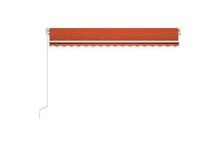 vidaXL 3068980 Manual Retractable Awning 400x350cm Orange And Brown vidaXL 3068980 Manual Retractable Awning 400x350cm Orange And Brown