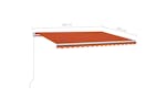 vidaXL 3068980 Manual Retractable Awning 400x350cm Orange And Brown vidaXL 3068980 Manual Retractable Awning 400x350cm Orange And Brown