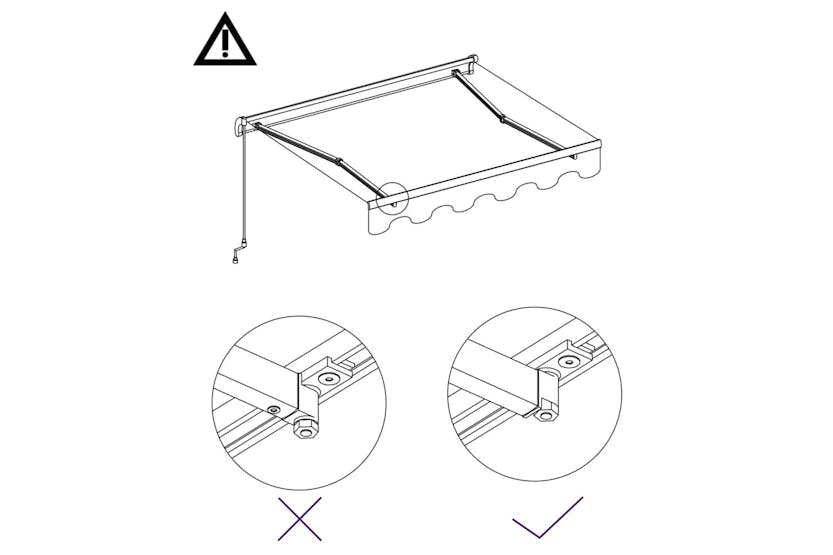 vidaXL 3055185 Manual Retractable Awning 300x250cm Cream vidaXL 3055185 Manual Retractable Awning 300x250cm Cream