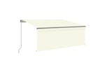 vidaXL 3069402 Manual Retractable Awning With Blind&led 3.5x2.5m Cream vidaXL 3069402 Manual Retractable Awning With Blind&led 3.5x2.5m Cream