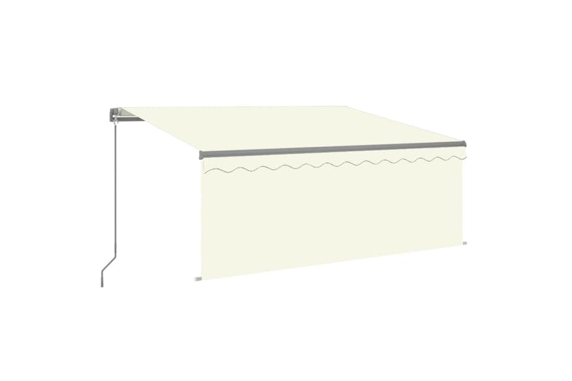 vidaXL 3069402 Manual Retractable Awning With Blind&led 3.5x2.5m Cream vidaXL 3069402 Manual Retractable Awning With Blind&led 3.5x2.5m Cream