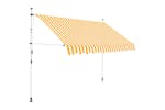 vidaXL 43234 Manual Retractable Awning 300cm Orange And White Stripes vidaXL 43234 Manual Retractable Awning 300cm Orange And White Stripes