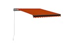 vidaXL 3055189 Manual Retractable Awning 350x250cm Orange And Brown vidaXL 3055189 Manual Retractable Awning 350x250cm Orange And Brown