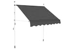 vidaXL 143687 Manual Retractable Awning 150cm Anthracite vidaXL 143687 Manual Retractable Awning 150cm Anthracite