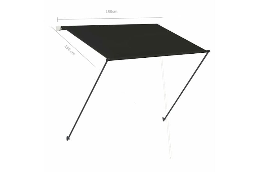 vidaXL 145915 Retractable Awning With Led 150x150cm Anthracite vidaXL 145915 Retractable Awning With Led 150x150cm Anthracite