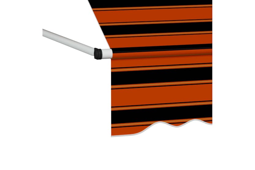 vidaXL 145839 Manual Retractable Awning 350cm Orange And Brown vidaXL 145839 Manual Retractable Awning 350cm Orange And Brown