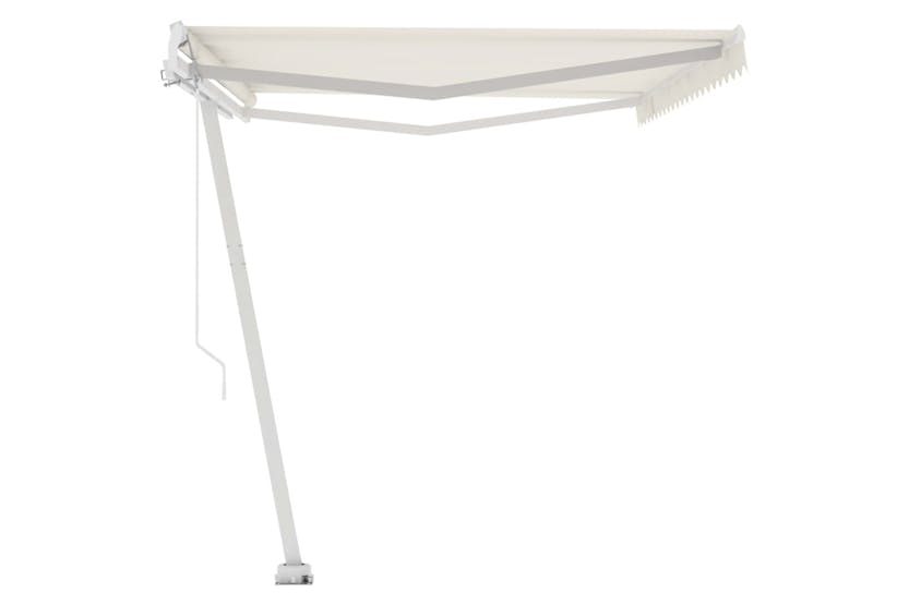 vidaXL 3069657 Freestanding Manual Retractable Awning 500x350cm Cream vidaXL 3069657 Freestanding Manual Retractable Awning 500x350cm Cream