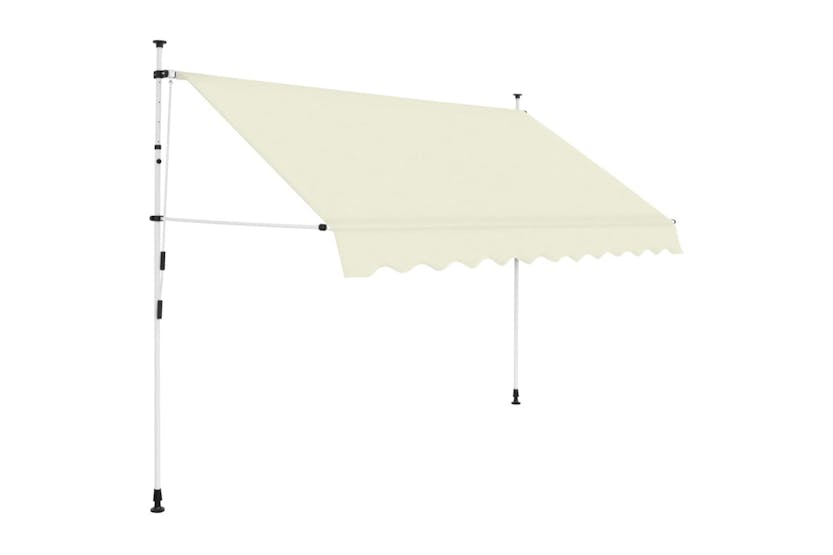 vidaXL 143696 Manual Retractable Awning 300cm Cream vidaXL 143696 Manual Retractable Awning 300cm Cream