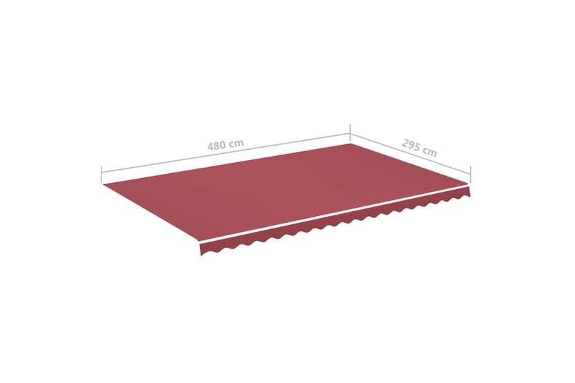 vidaXL 311971 Replacement Fabric For Awning Burgundy Red 5x3 M vidaXL 311971 Replacement Fabric For Awning Burgundy Red 5x3 M