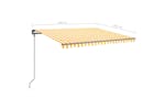 vidaXL 3070238 Manual Retractable Awning With Posts 4.5x3.5 M Yellow & White vidaXL 3070238 Manual Retractable Awning With Posts 4.5x3.5 M Yellow & White