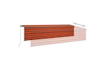 vidaXL 3069485 Manual Retractable Awning With Blind&led 6x3m Orange&brown vidaXL 3069485 Manual Retractable Awning With Blind&led 6x3m Orange&brown