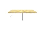 vidaXL 3069778 Freestanding Manual Retractable Awning 500x300cm Yellow/white vidaXL 3069778 Freestanding Manual Retractable Awning 500x300cm Yellow/white