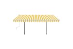 vidaXL 3070223 Manual Retractable Awning With Led 4x3.5 M Yellow And White vidaXL 3070223 Manual Retractable Awning With Led 4x3.5 M Yellow And White