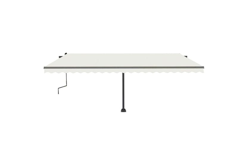 vidaXL 3069777 Freestanding Manual Retractable Awning 500x300cm Cream vidaXL 3069777 Freestanding Manual Retractable Awning 500x300cm Cream