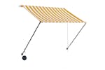 vidaXL 145908 Retractable Awning With Led 150x150cm Yellow And White vidaXL 145908 Retractable Awning With Led 150x150cm Yellow And White