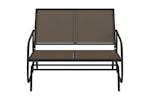 vidaXL 362709 Garden Glider Bench Brown120.5x76x86.5cm Textilene&steel vidaXL 362709 Garden Glider Bench Brown120.5x76x86.5cm Textilene&steel