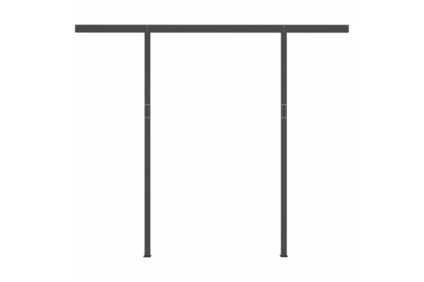 vidaXL 3070099 Manual Retractable Awning With Posts 3x2.5 M Anthracite vidaXL 3070099 Manual Retractable Awning With Posts 3x2.5 M Anthracite