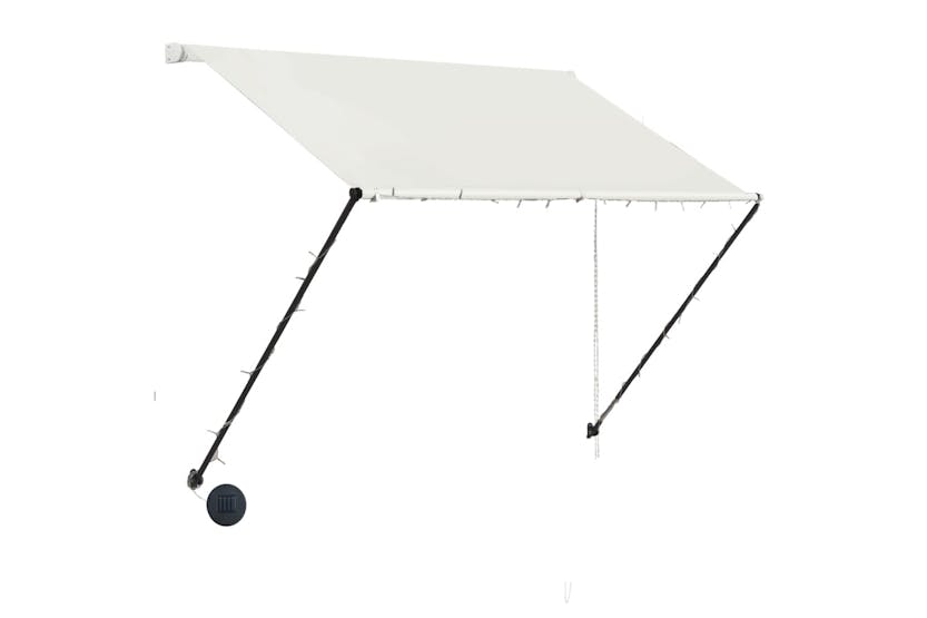 vidaXL 145922 Retractable Awning With Led 150x150cm Cream vidaXL 145922 Retractable Awning With Led 150x150cm Cream