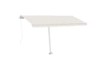 vidaXL 3069617 Freestanding Manual Retractable Awning 400x350cm Cream vidaXL 3069617 Freestanding Manual Retractable Awning 400x350cm Cream