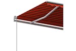 vidaXL 3070200 Manual Retractable Awning With Posts 6x3 M Orange And Brown vidaXL 3070200 Manual Retractable Awning With Posts 6x3 M Orange And Brown