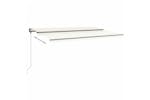 vidaXL 3069777 Freestanding Manual Retractable Awning 500x300cm Cream vidaXL 3069777 Freestanding Manual Retractable Awning 500x300cm Cream