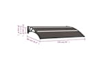 vidaXL 144824 Door Canopy Black 150x80cm Pc vidaXL 144824 Door Canopy Black 150x80cm Pc