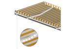 vidaXL 3070223 Manual Retractable Awning With Led 4x3.5 M Yellow And White vidaXL 3070223 Manual Retractable Awning With Led 4x3.5 M Yellow And White