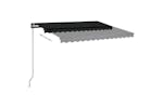 vidaXL 3070099 Manual Retractable Awning With Posts 3x2.5 M Anthracite vidaXL 3070099 Manual Retractable Awning With Posts 3x2.5 M Anthracite