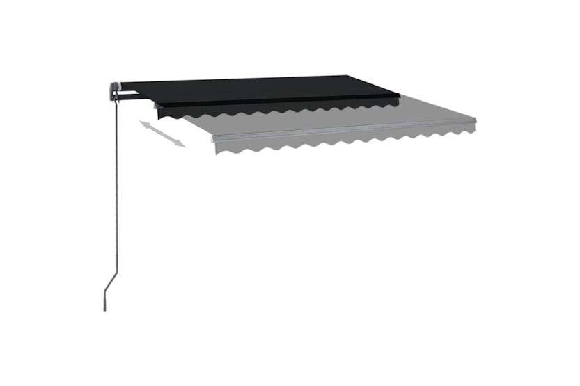 vidaXL 3070099 Manual Retractable Awning With Posts 3x2.5 M Anthracite vidaXL 3070099 Manual Retractable Awning With Posts 3x2.5 M Anthracite