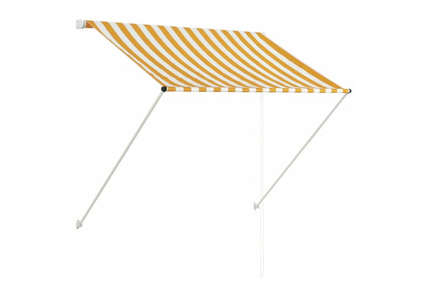 vidaXL 145890 Retractable Awning 100x150cm Yellow And White vidaXL 145890 Retractable Awning 100x150cm Yellow And White
