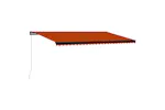 Vidaxl Manual Retractable Awning 600x300 Cm Orange And Brown Vidaxl Manual Retractable Awning 600x300 Cm Orange And Brown