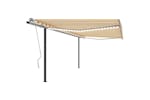 vidaXL 3070223 Manual Retractable Awning With Led 4x3.5 M Yellow And White vidaXL 3070223 Manual Retractable Awning With Led 4x3.5 M Yellow And White