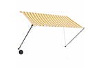 vidaXL 145910 Retractable Awning With Led 250x150cm Yellow And White vidaXL 145910 Retractable Awning With Led 250x150cm Yellow And White