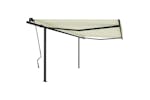 vidaXL 3070157 Manual Retractable Awning With Posts 4.5x3 M Cream vidaXL 3070157 Manual Retractable Awning With Posts 4.5x3 M Cream